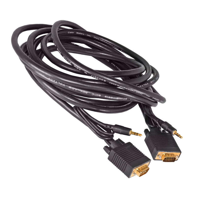 VGA to VGA w/ AUX Cables for Checkout at University Library Kent